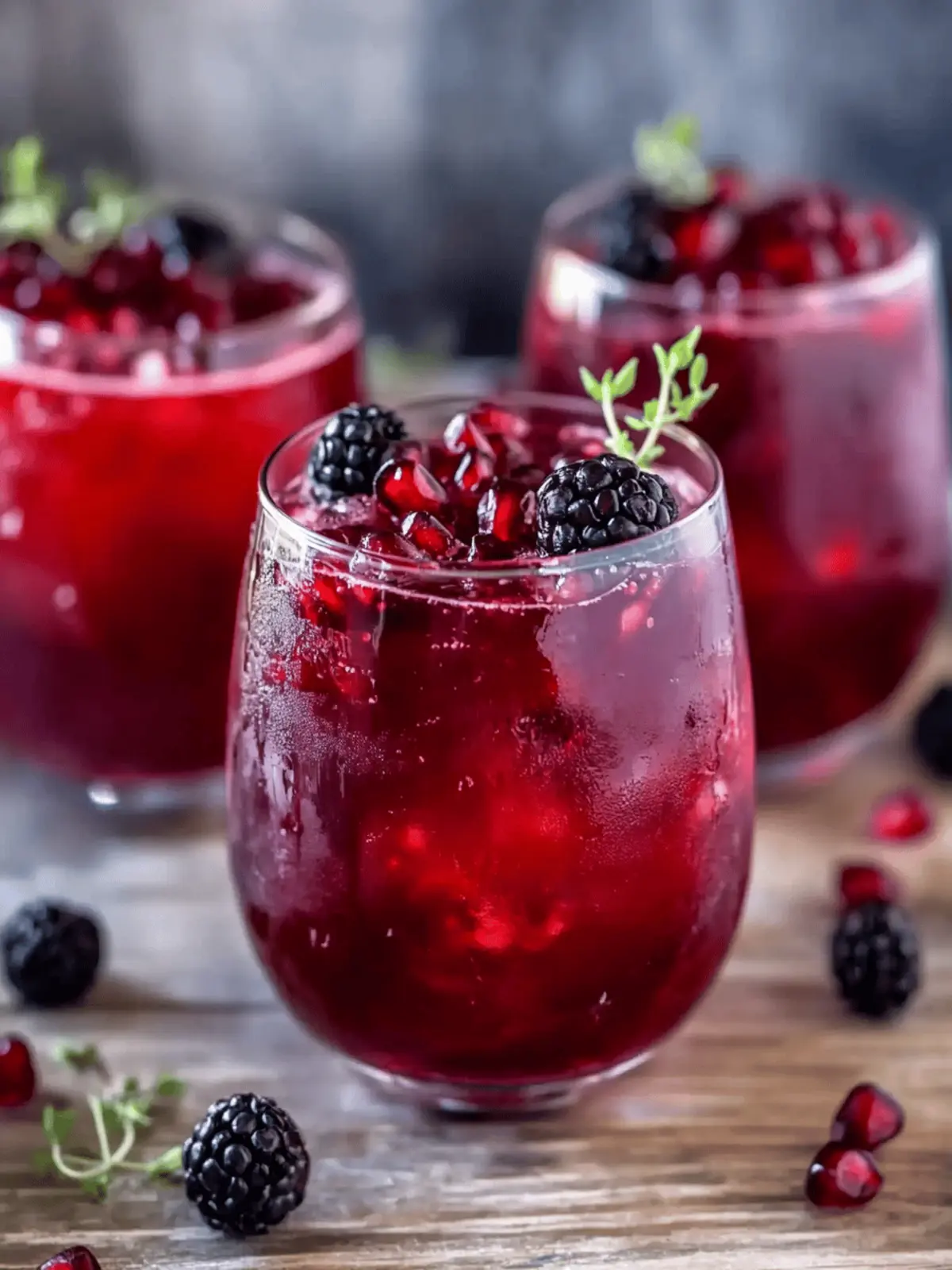 Pomegranate Rum Berry Cocktail
