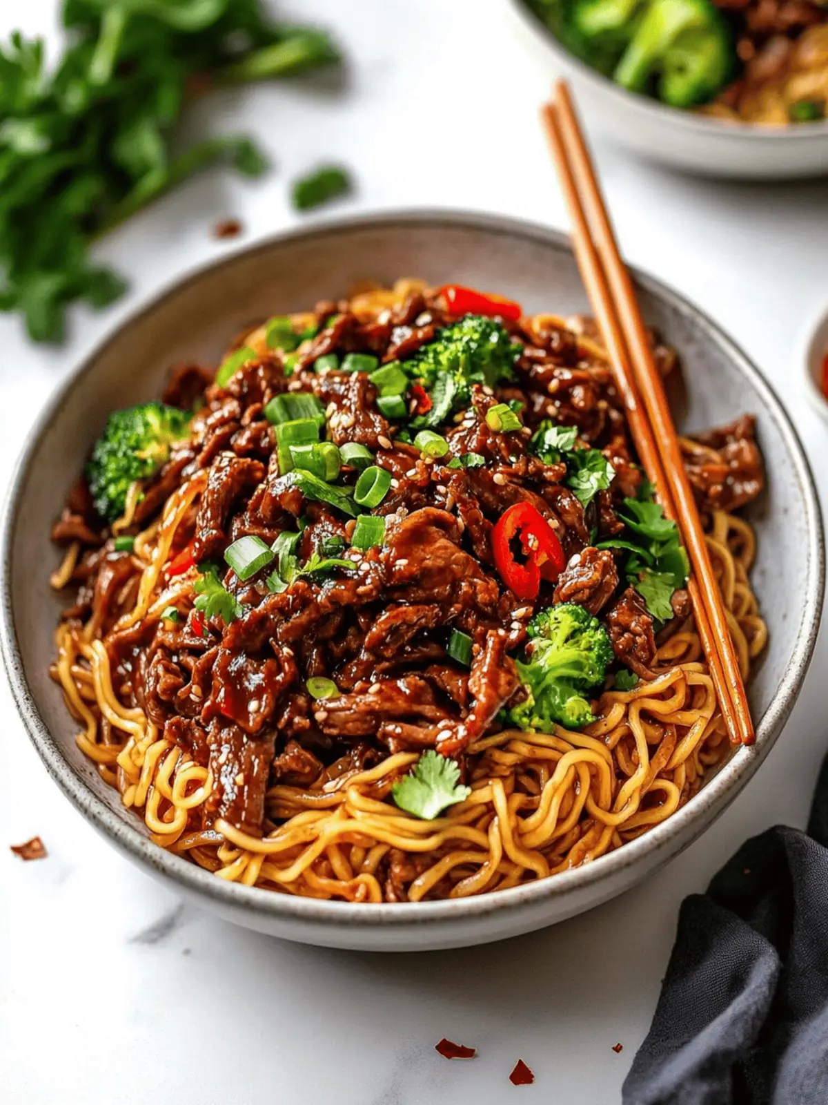 Sticky Beef Noodles