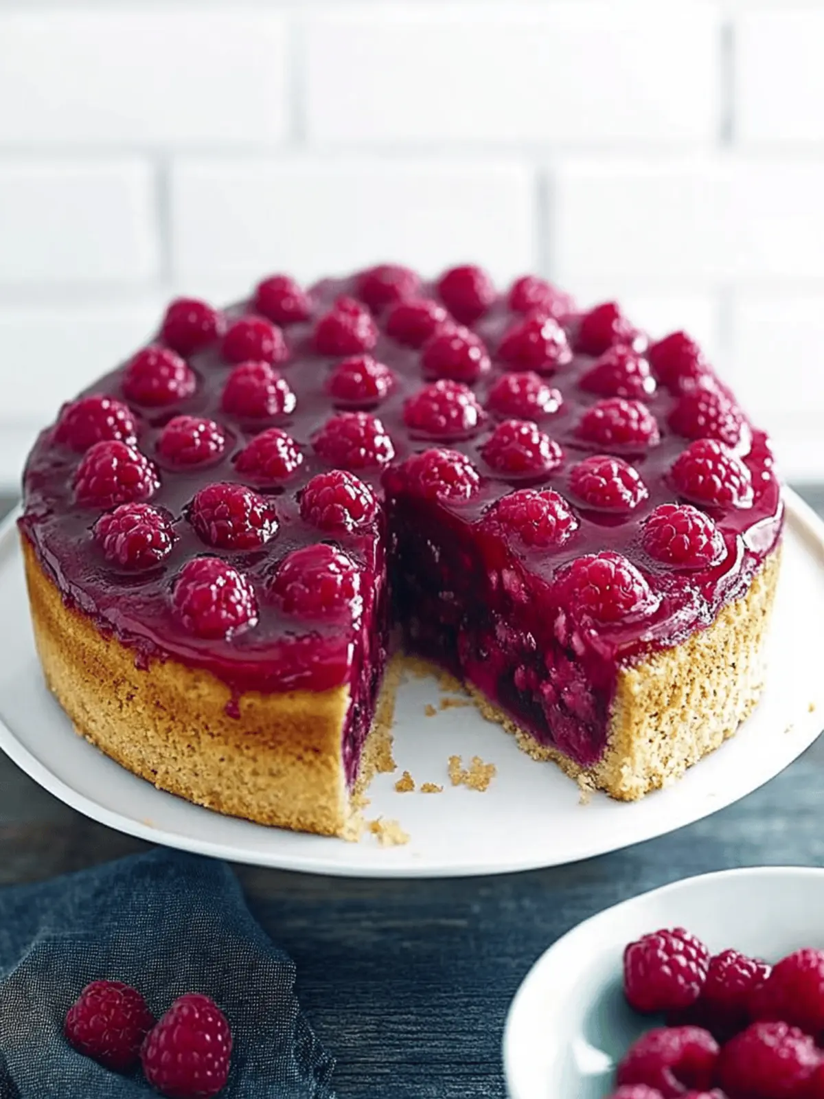 Raspberry And Almond Upside Down Cake