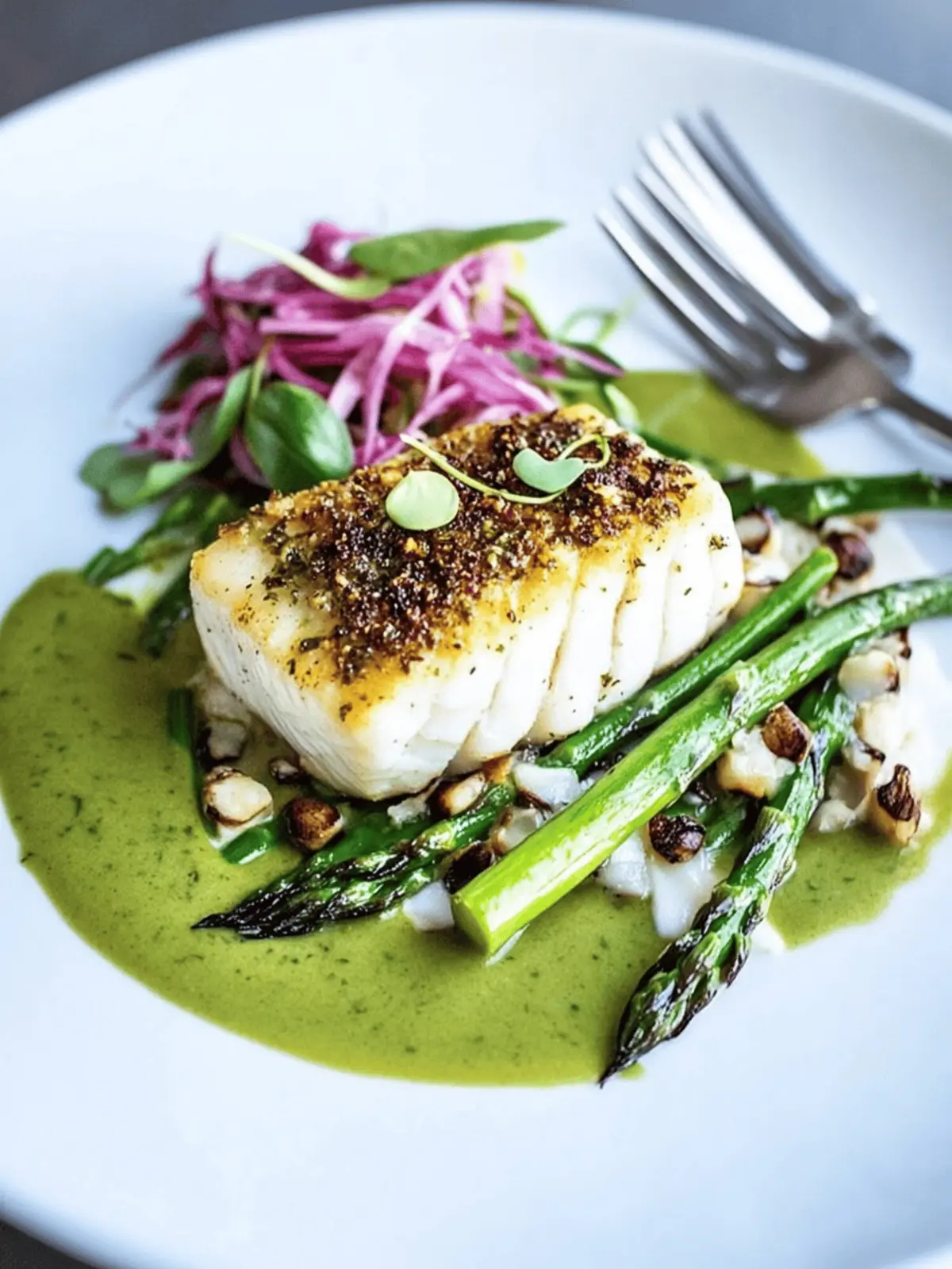 Fennel Crusted Halibut with Asparagus for a Fresh Twist 2 Fennel Crusted Halibut with Asparagus