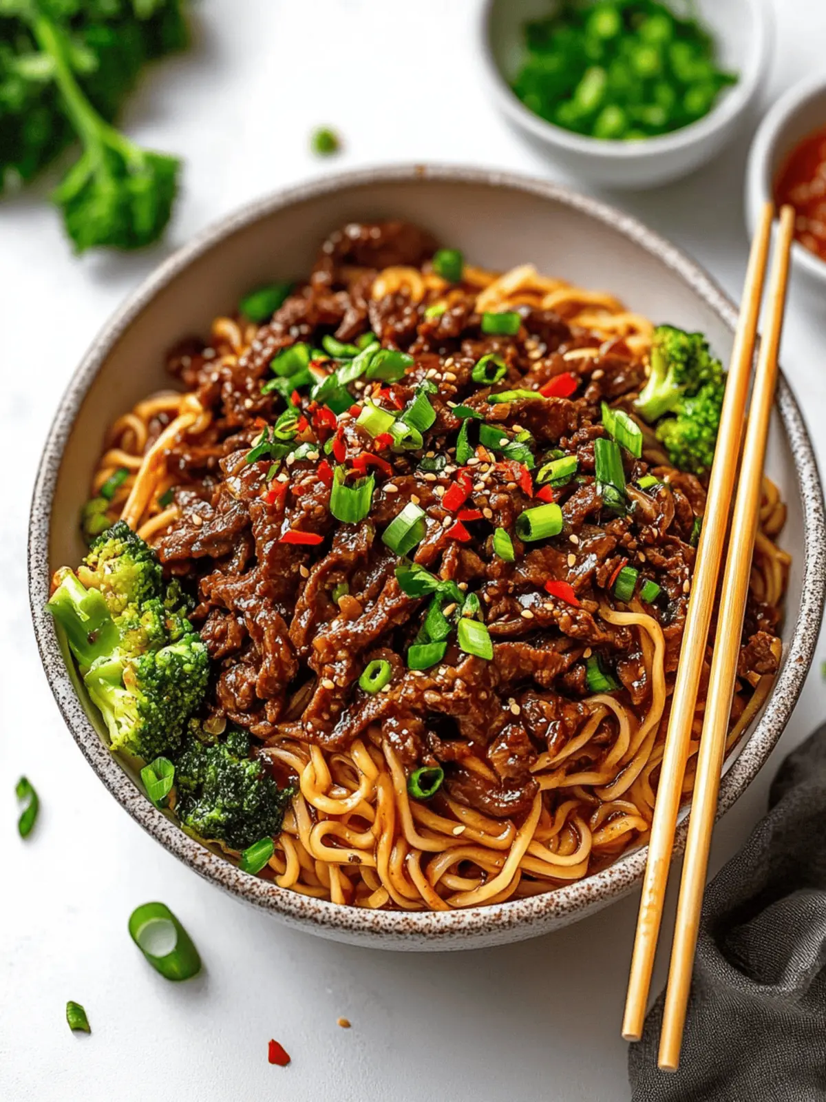 Sticky Beef Noodles