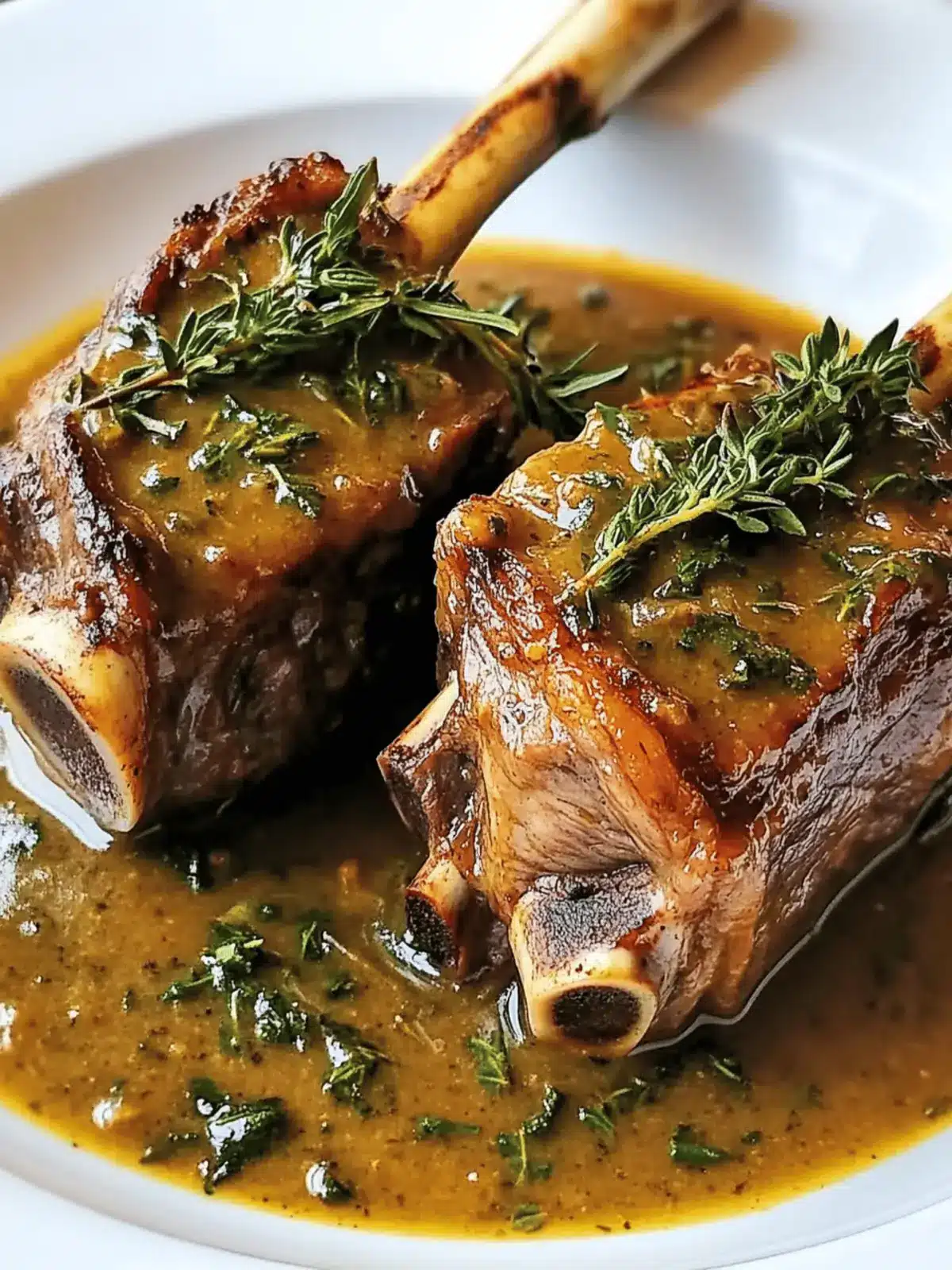 Mouthwatering Slow-Cooked Lamb Shanks with Herb-Infused Gravy 5 Slow-Cooked Lamb Shanks with Herb-Infused Gravy