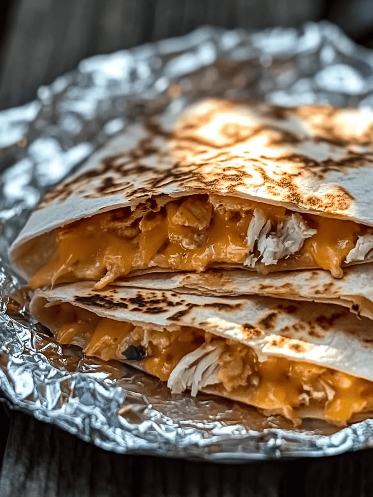 Crispy Foil Packet Quesadillas