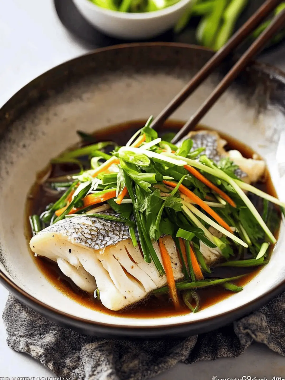 Steamed Fish with Ginger and Soy Sauce