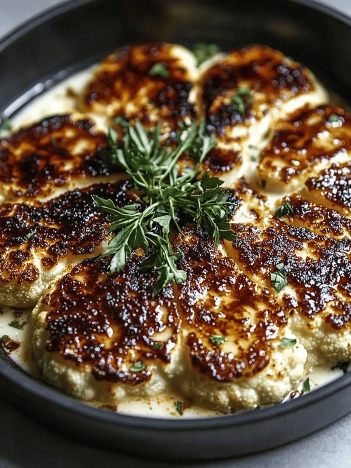 Mouthwatering Smoky Cauliflower Steaks with Garlic Lemon Sauce 5 Smoky Cauliflower Steaks with Garlic Lemon Sauce