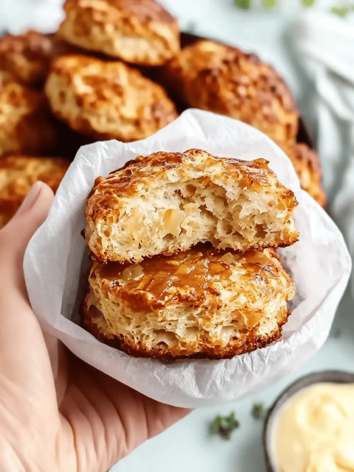 Caramelized Vidalia Onion Biscuits with Bourbon Butter
