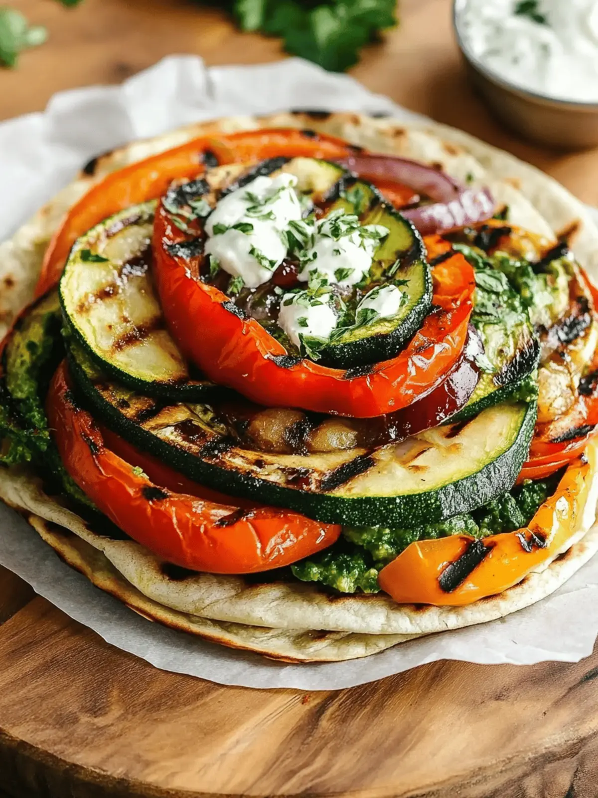 Skewer-Free Grilled Veggie Wraps