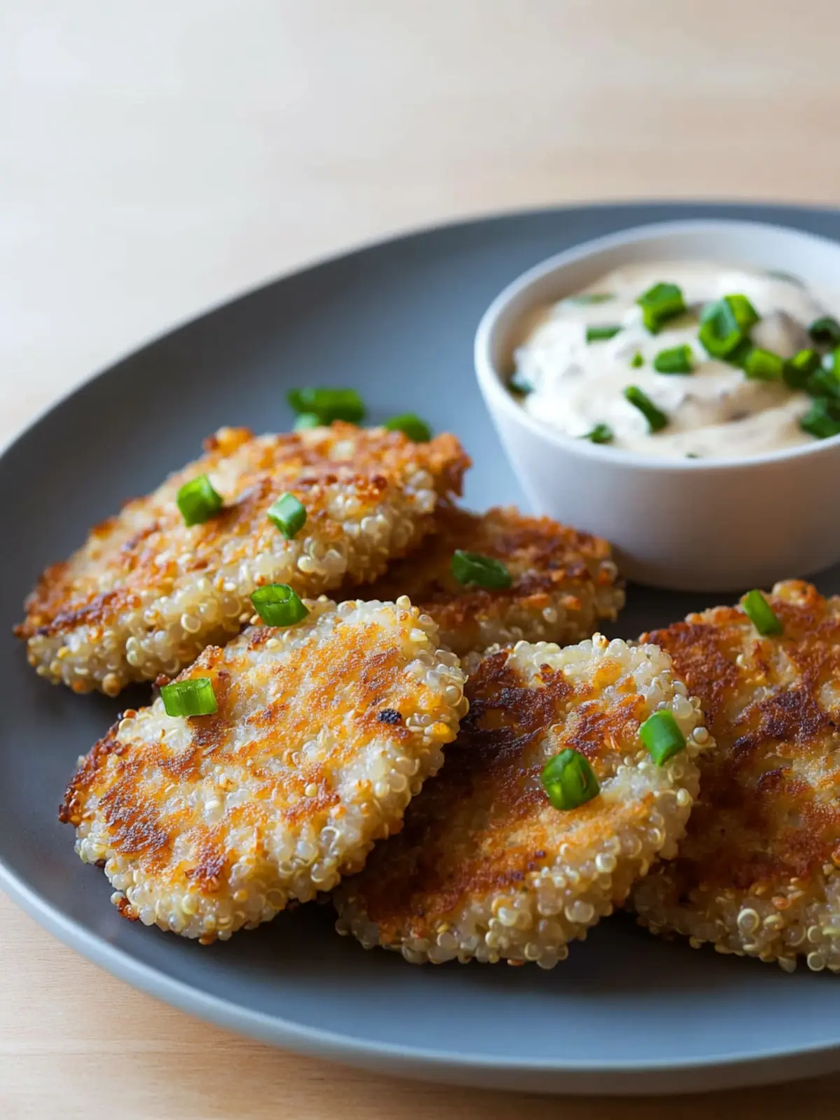 Cheesy Quinoa Cakes with a Roasted Garlic and Lemon Aioli