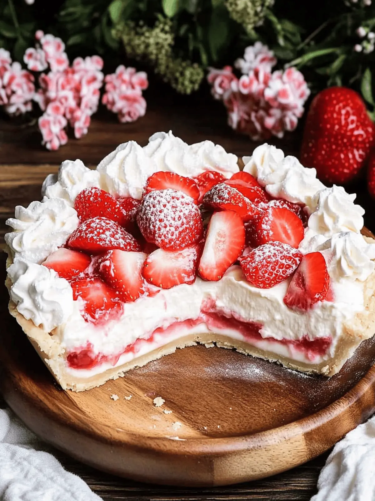 Strawberries and Cream Pie