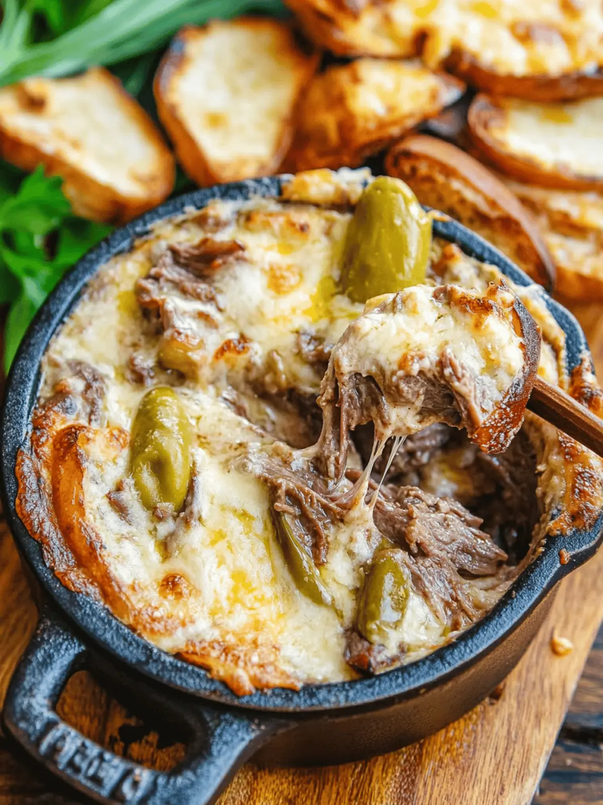 Pot Roast Beef Philly Cheese Steak Dip