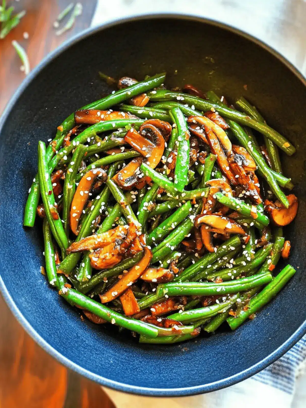 Savory Green Beans Mushroom Stir-Fry for a Quick Dinner Delight 3 Green Beans Mushroom Stirfry