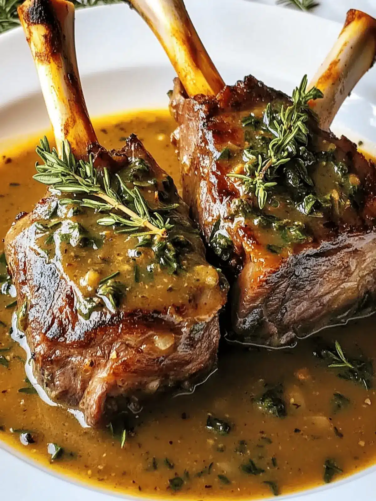 Mouthwatering Slow-Cooked Lamb Shanks with Herb-Infused Gravy 4 Slow-Cooked Lamb Shanks with Herb-Infused Gravy