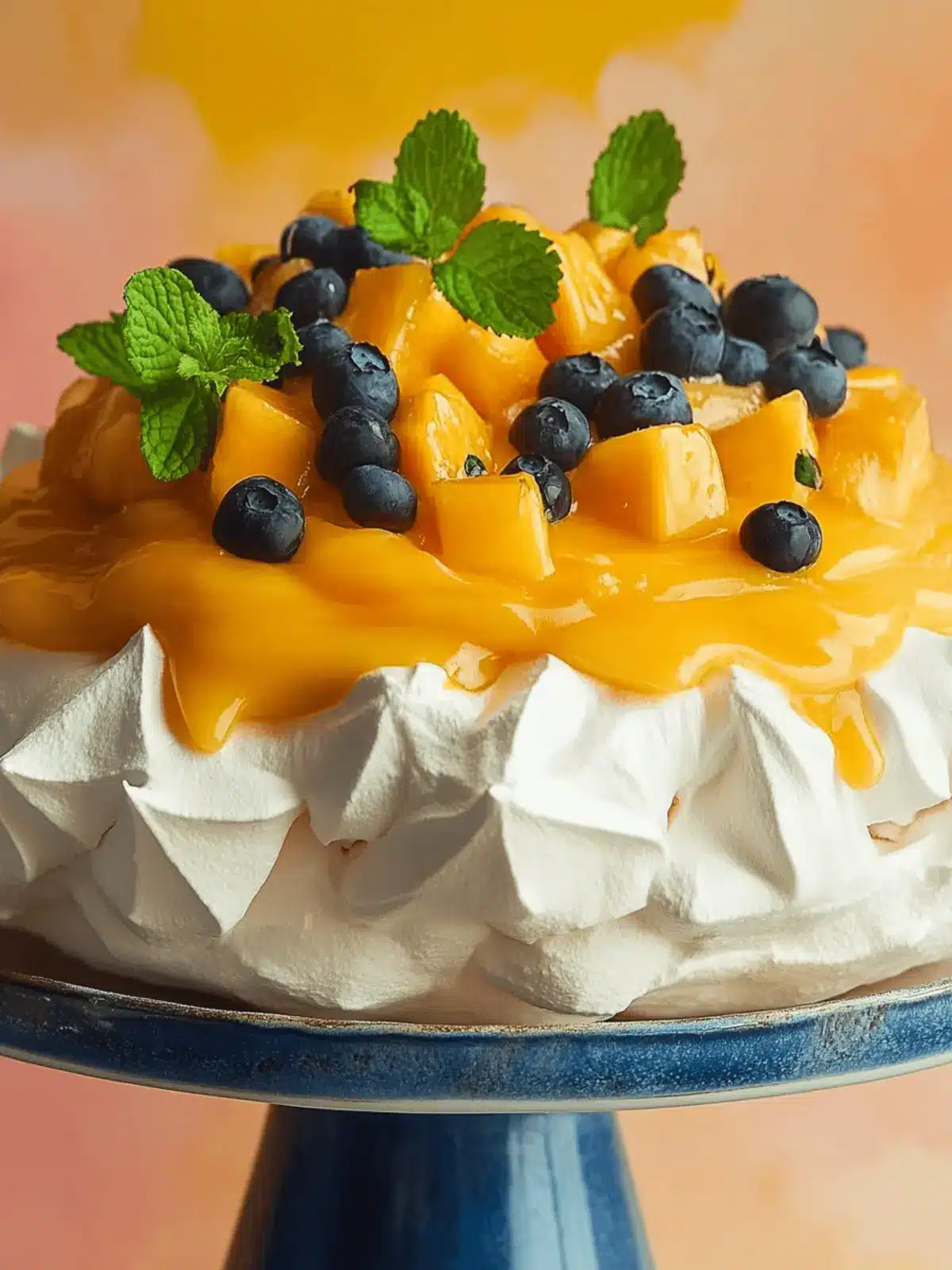 ‘Mango Sticky Rice’ Pavlova