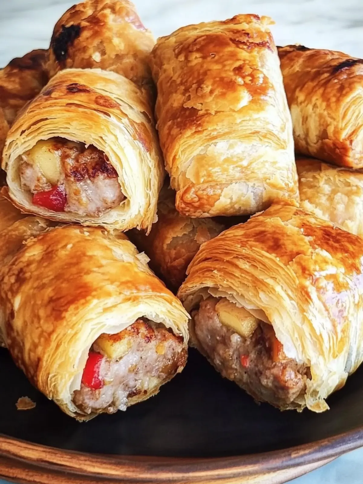 Pork and apple sausage rolls