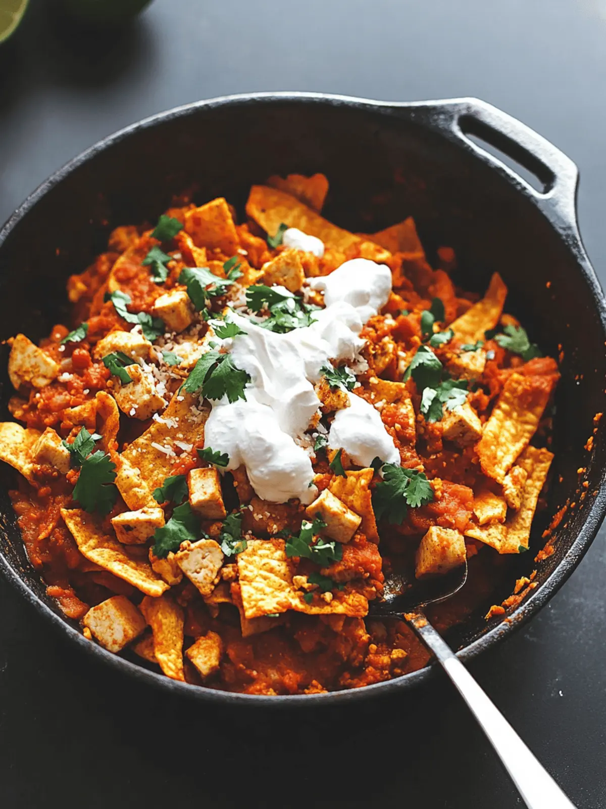 Chipotle Tofu Chilaquiles