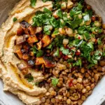 Quick Sautéed Lentil Bowl with Hummus and Chili Oil
