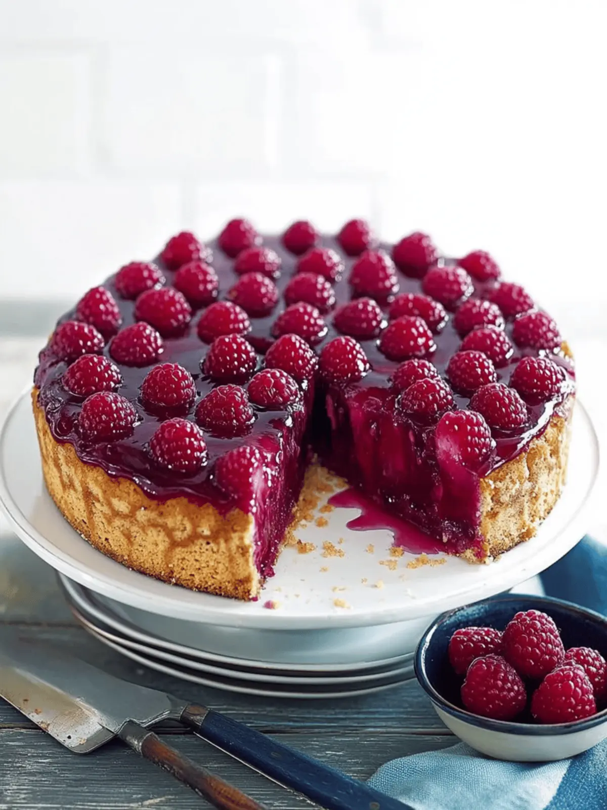 Raspberry And Almond Upside Down Cake