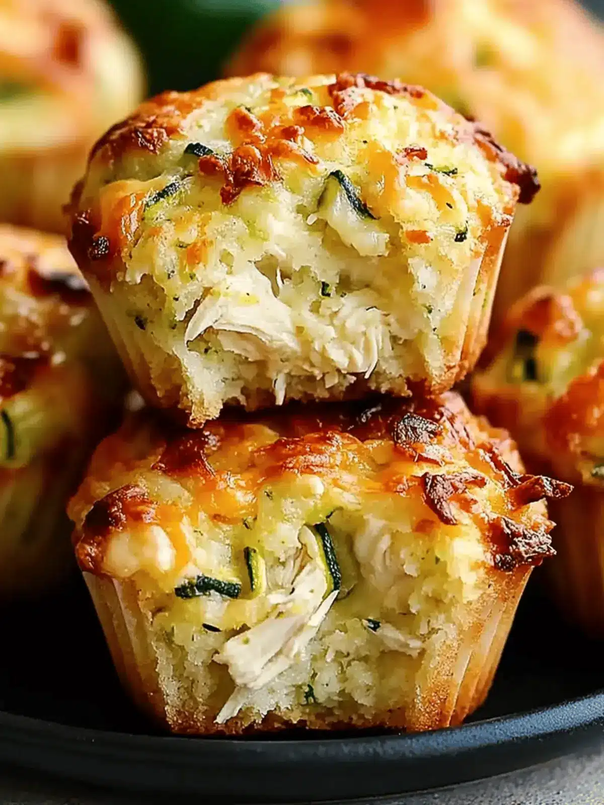 Savory Chicken, Cheese, and Zucchini Muffins You'll Love 2 Chicken, Cheese, and Zucchini Muffins