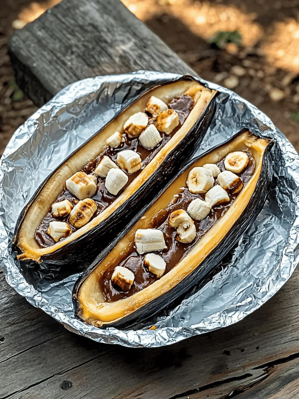 Campfire Banana Boats With Chocolate and Peanut Butter