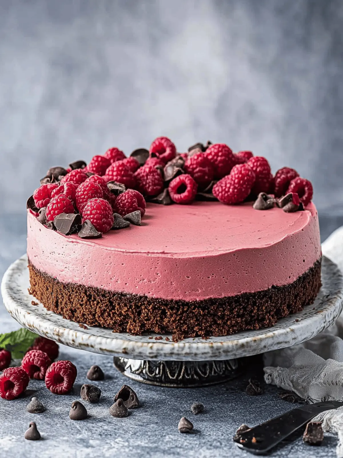 Vegan Chocolate Raspberry Mousse Cake