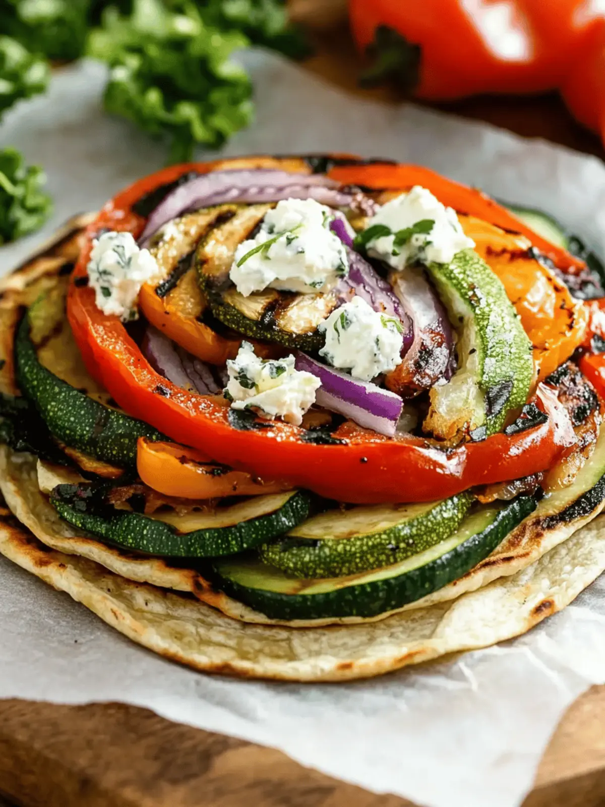 Skewer-Free Grilled Veggie Wraps