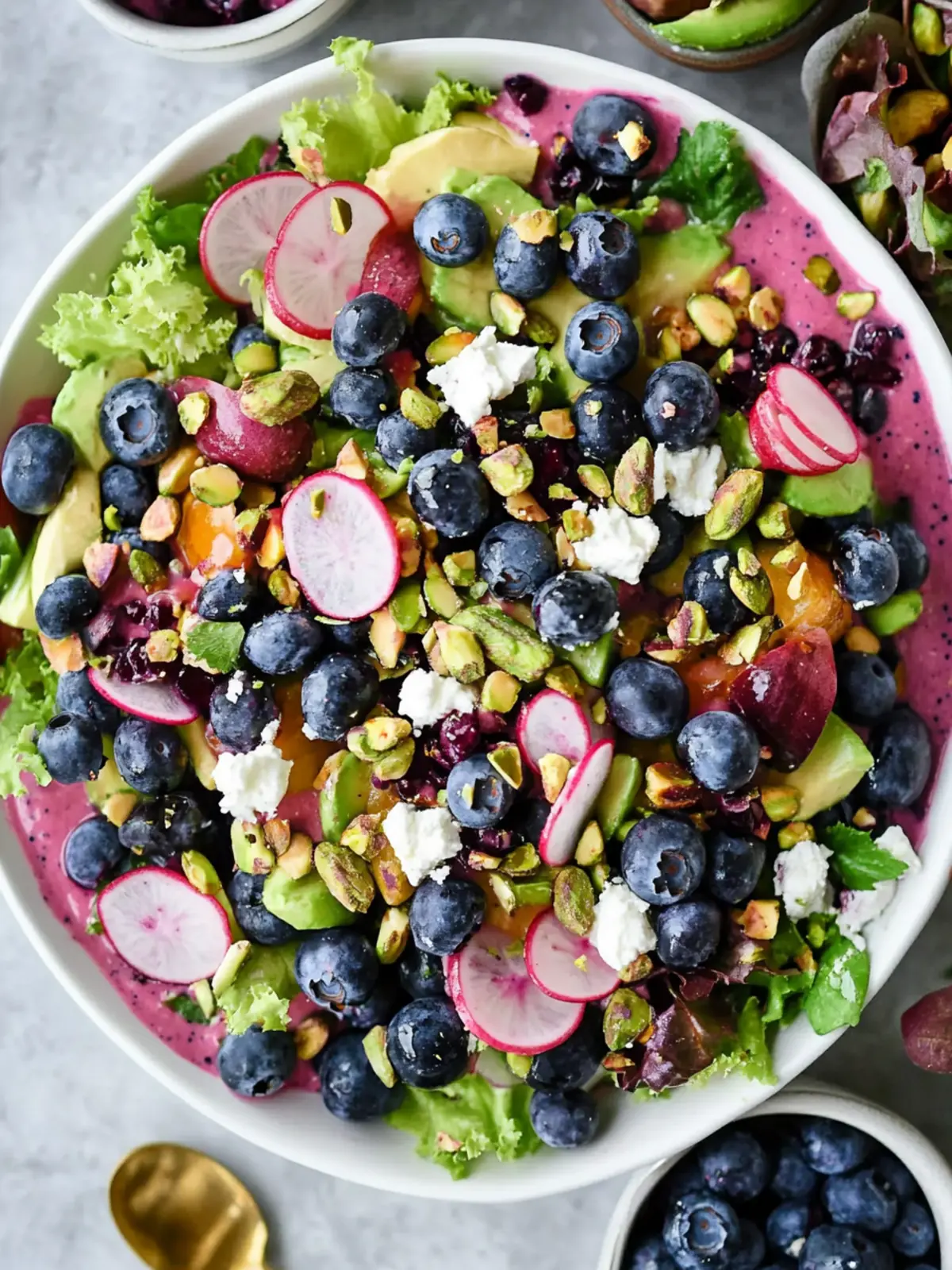 Blueberry Pistachio Spring Salad that Brightens Your Day 3 Blueberry Pistachio Spring Salad