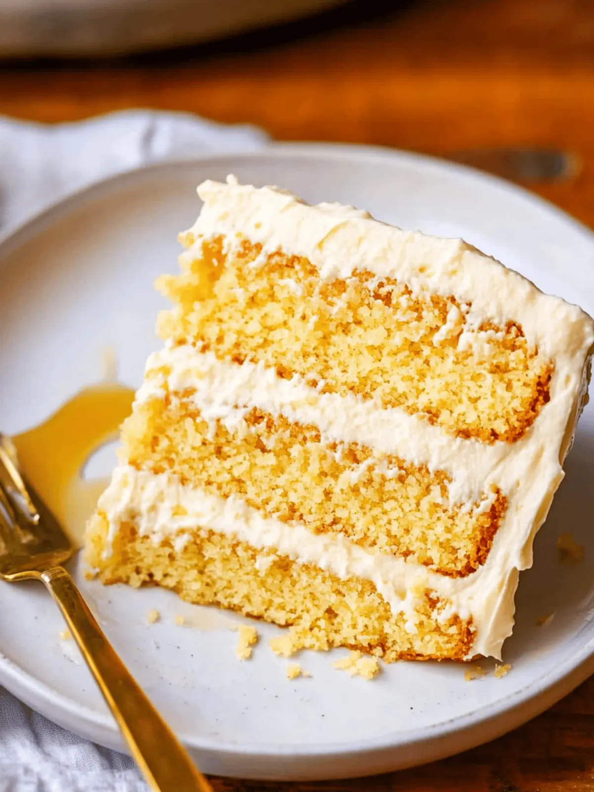 Cornbread Cake with Whipped Honey Buttercream Frosting