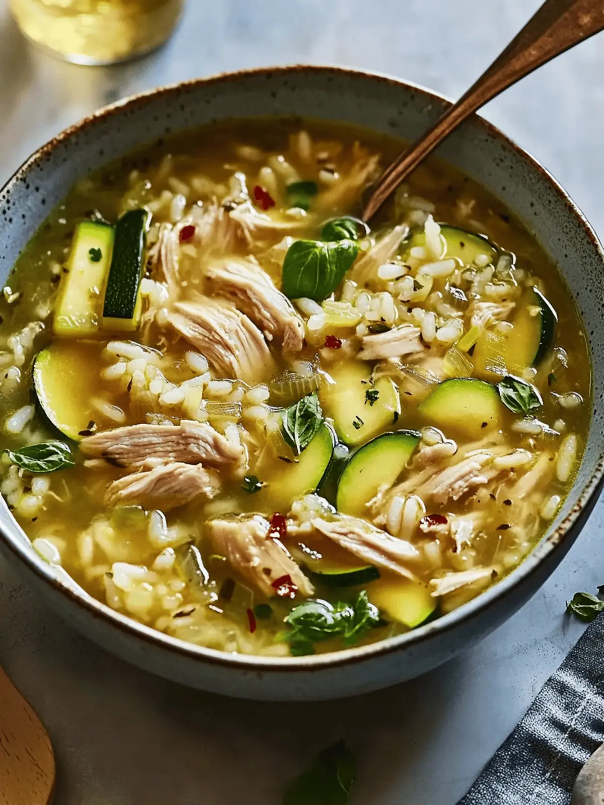 Healing Ginger Chicken and Rice Soup with Zucchini Delight 3 Ginger Chicken and Rice Soup with Zucchini