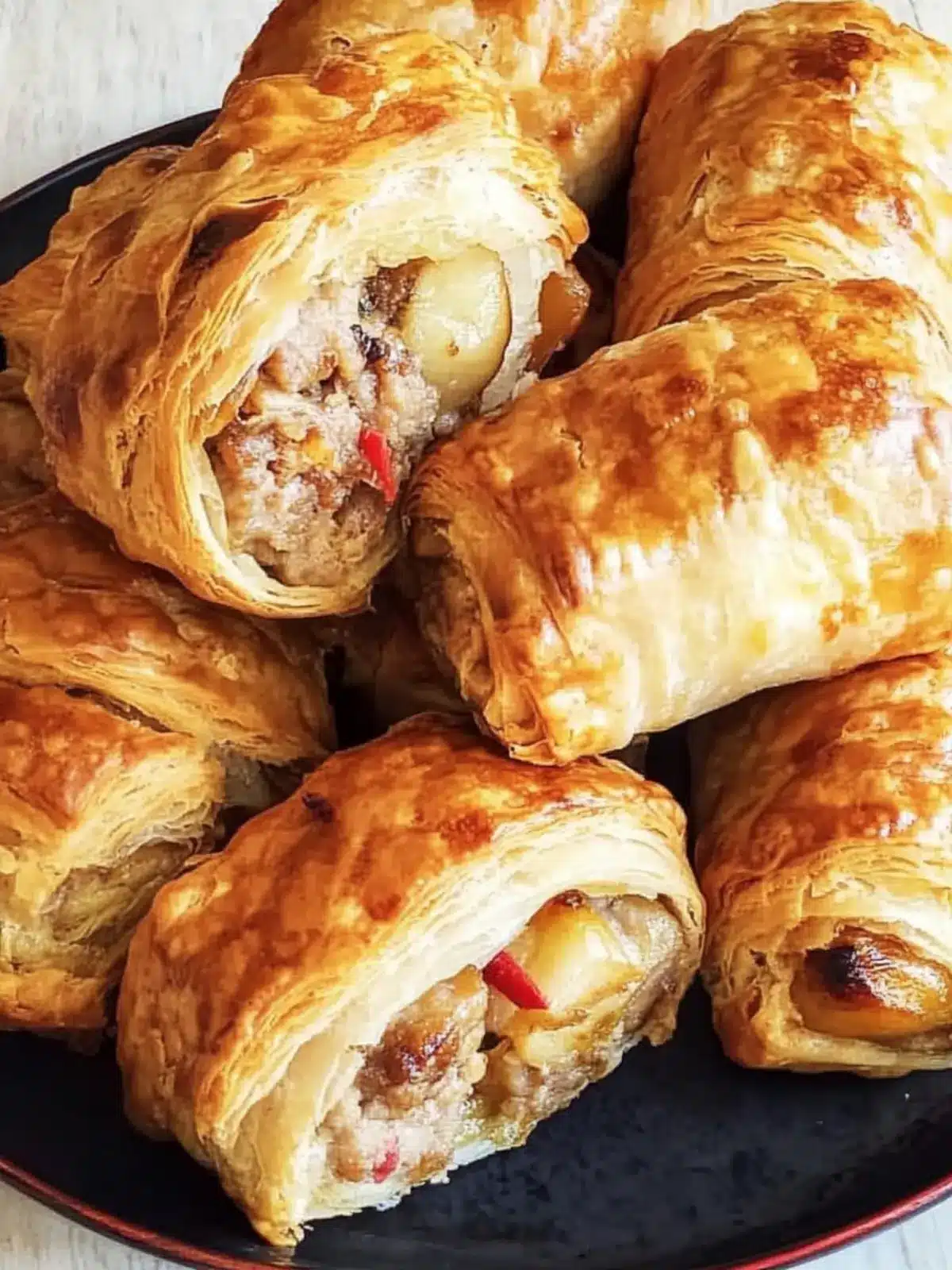 Pork and apple sausage rolls