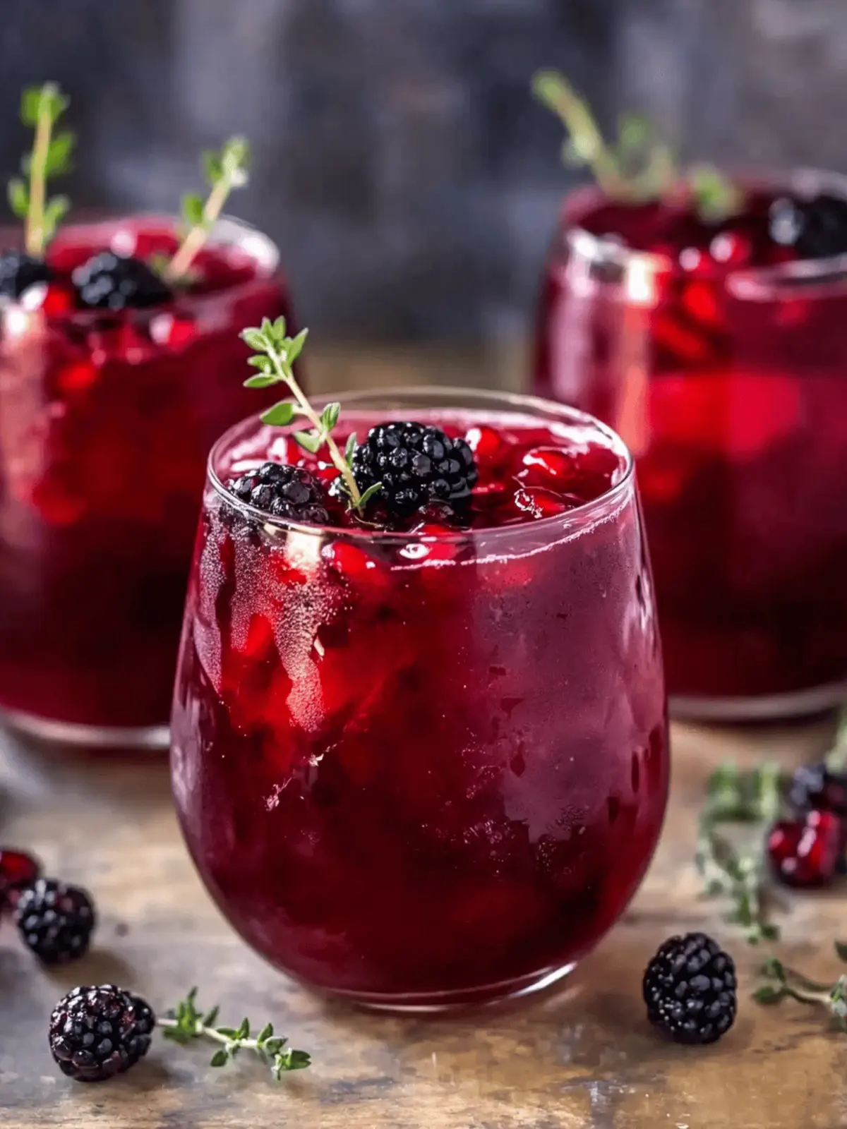 Pomegranate Rum Berry Cocktail