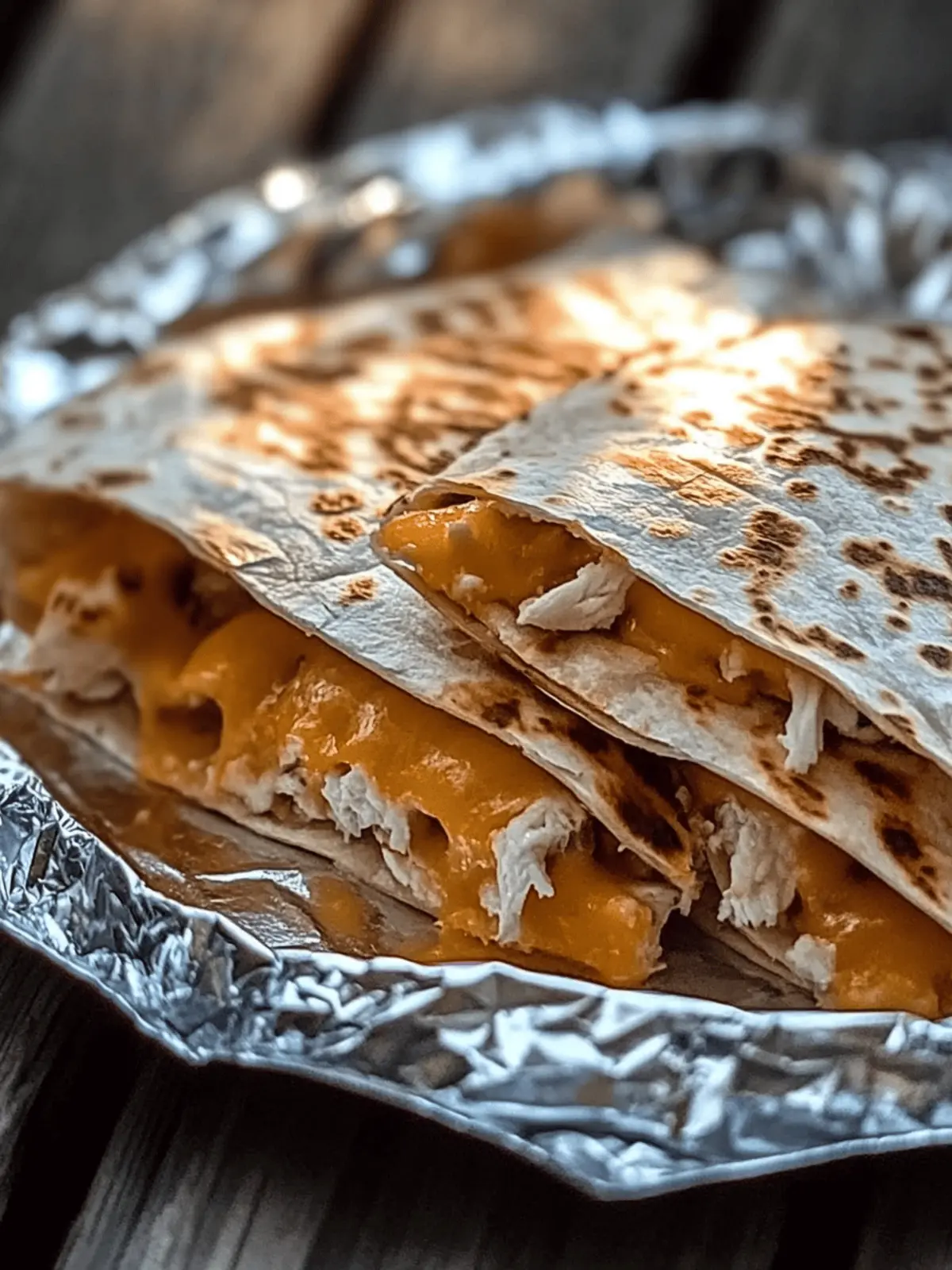 Crispy Foil Packet Quesadillas