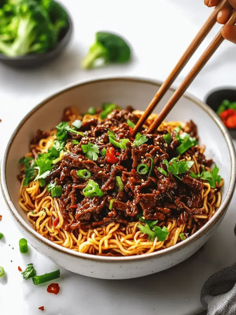 Sticky Beef Noodles