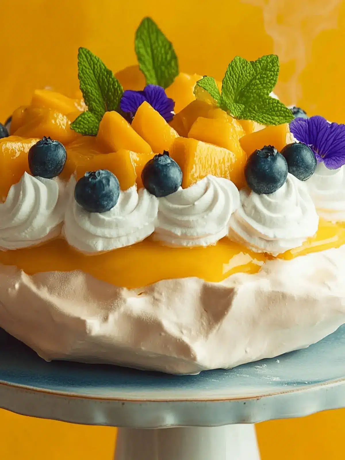 ‘Mango Sticky Rice’ Pavlova