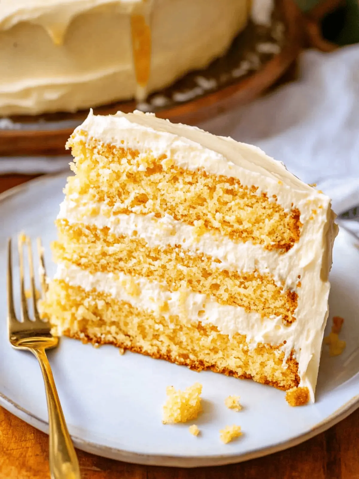 Cornbread Cake with Whipped Honey Buttercream Frosting