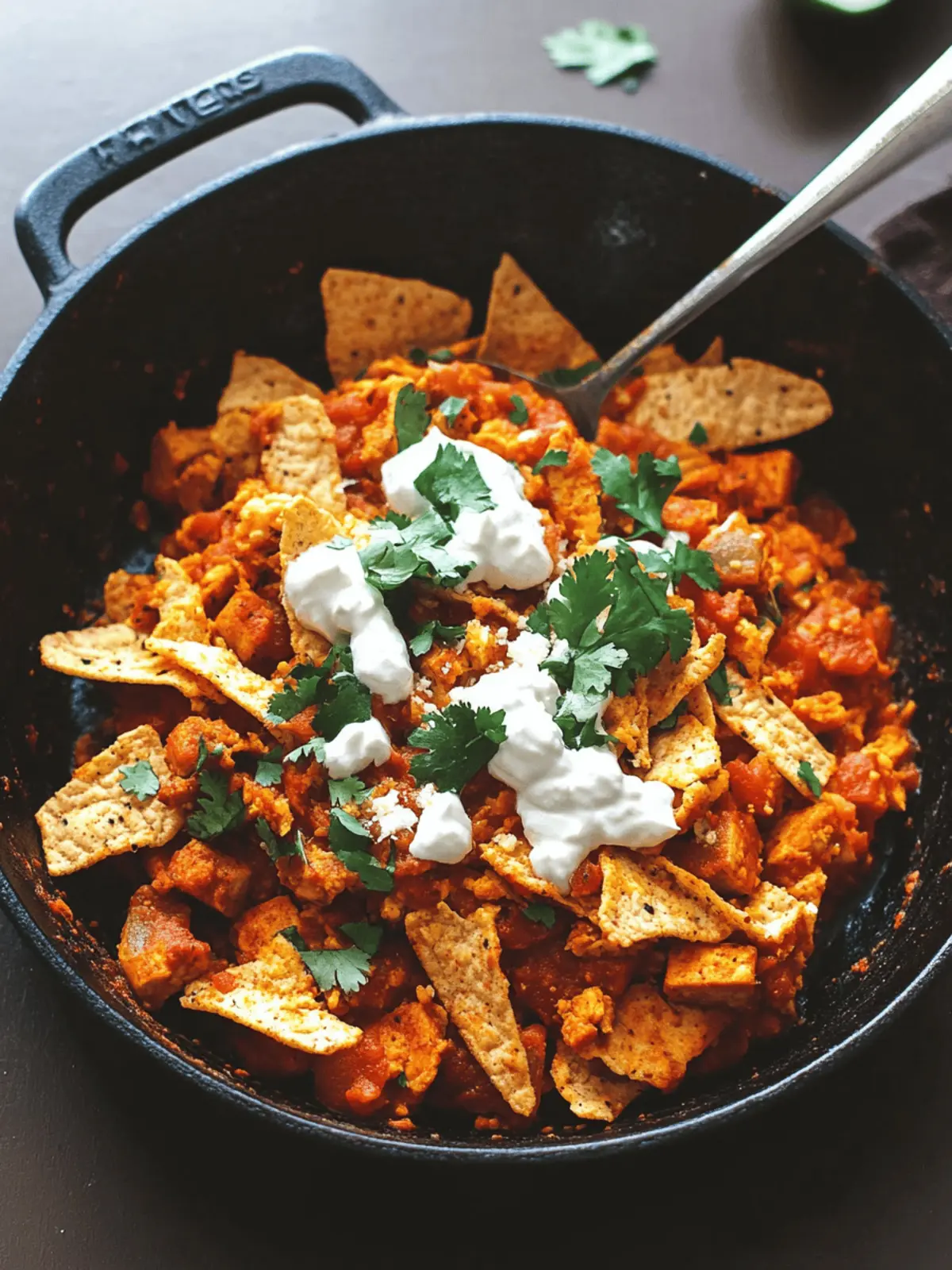Chipotle Tofu Chilaquiles