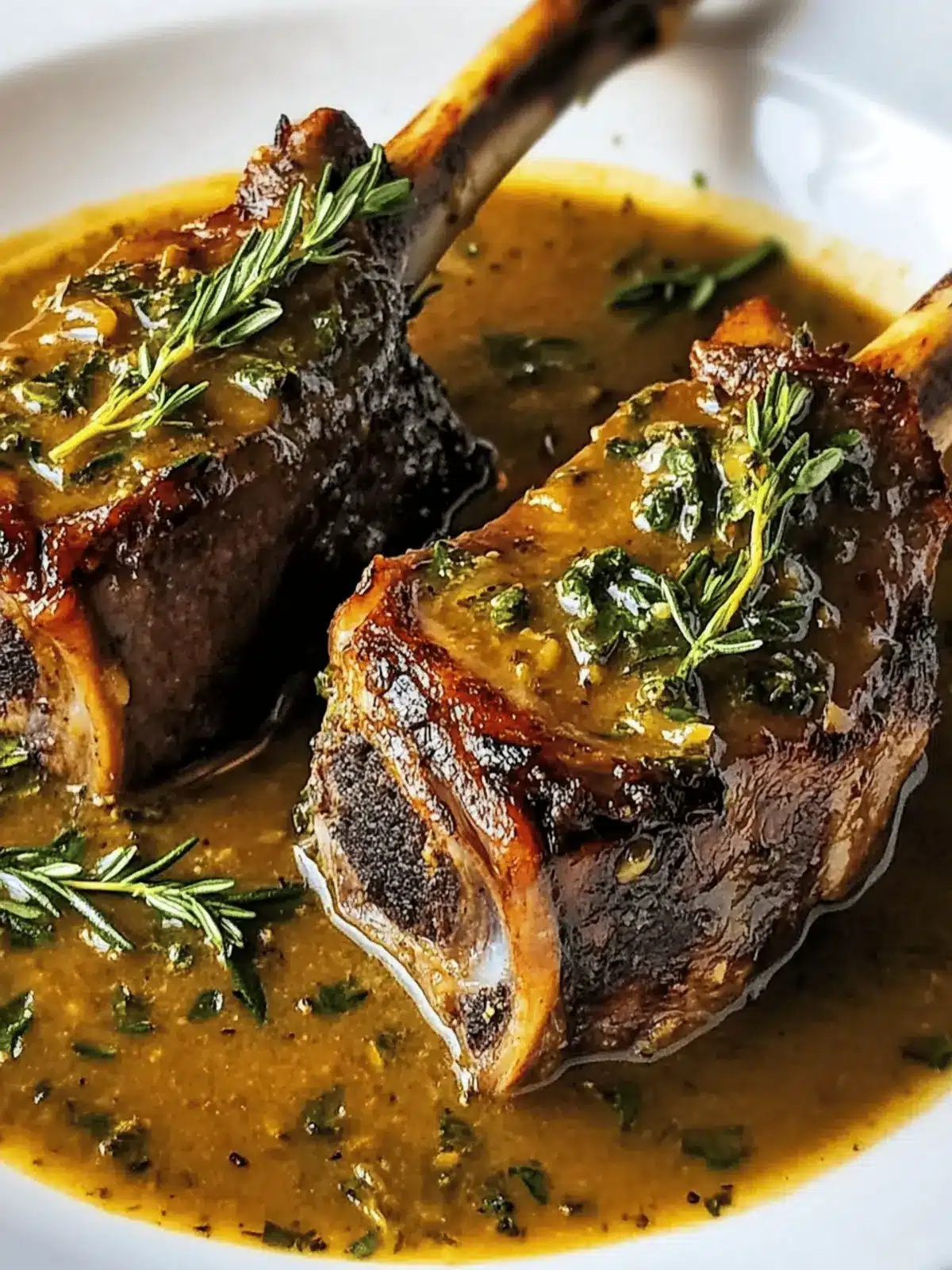Mouthwatering Slow-Cooked Lamb Shanks with Herb-Infused Gravy 2 Slow-Cooked Lamb Shanks with Herb-Infused Gravy