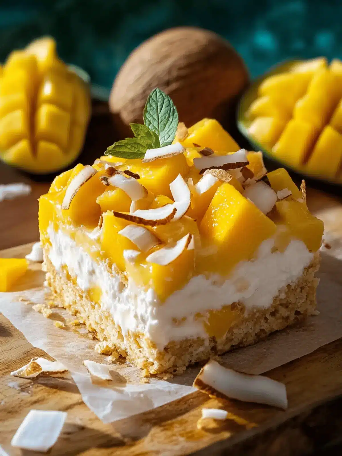 Mango Coconut Bread Pudding: A Tropical Twist on Comfort 2 Mango Coconut Bread Pudding