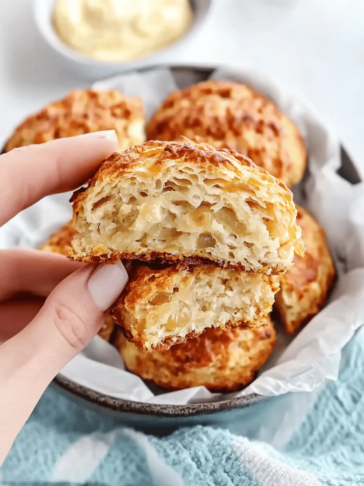 Caramelized Vidalia Onion Biscuits with Bourbon Butter