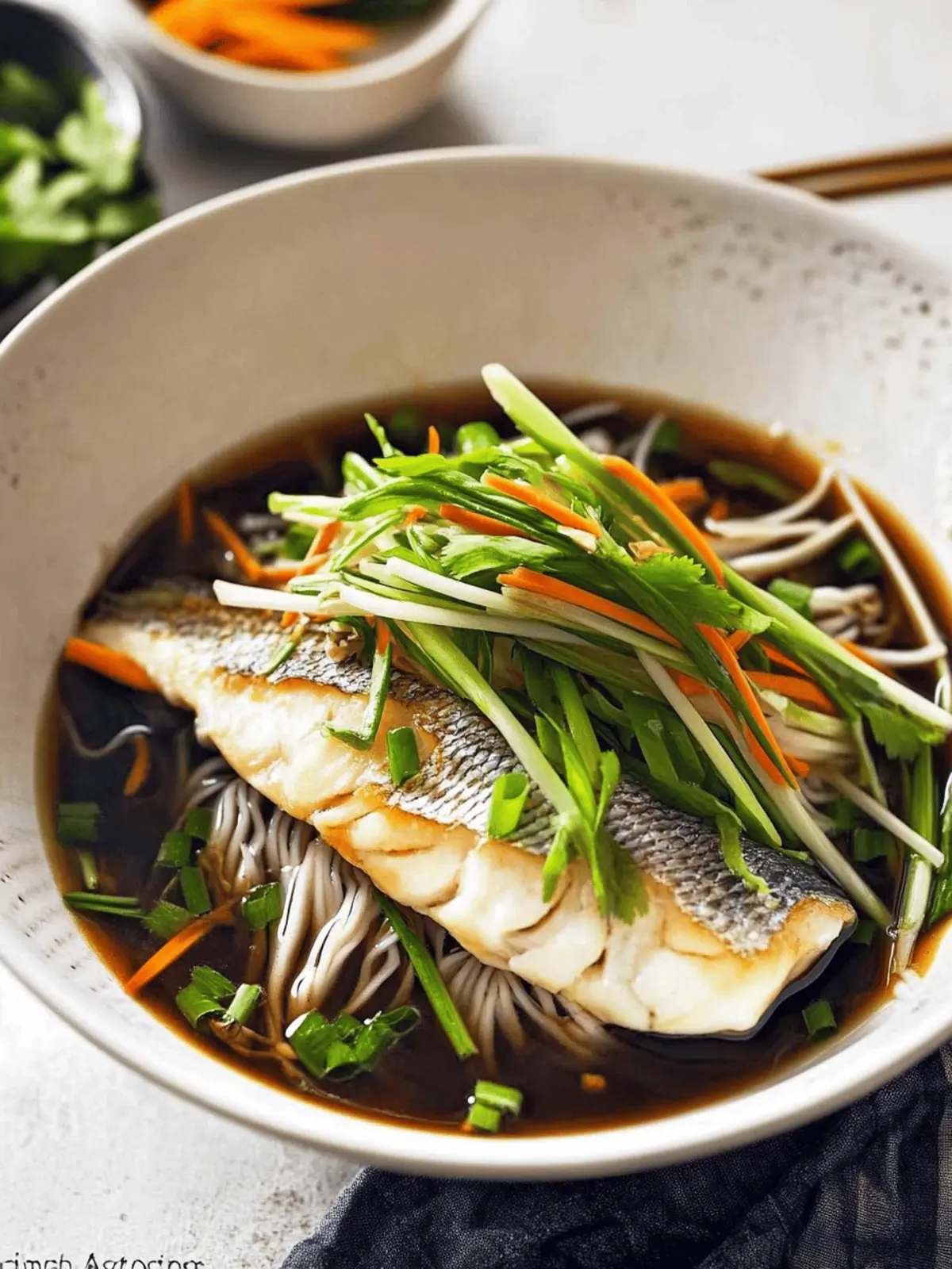Steamed Fish with Ginger and Soy Sauce
