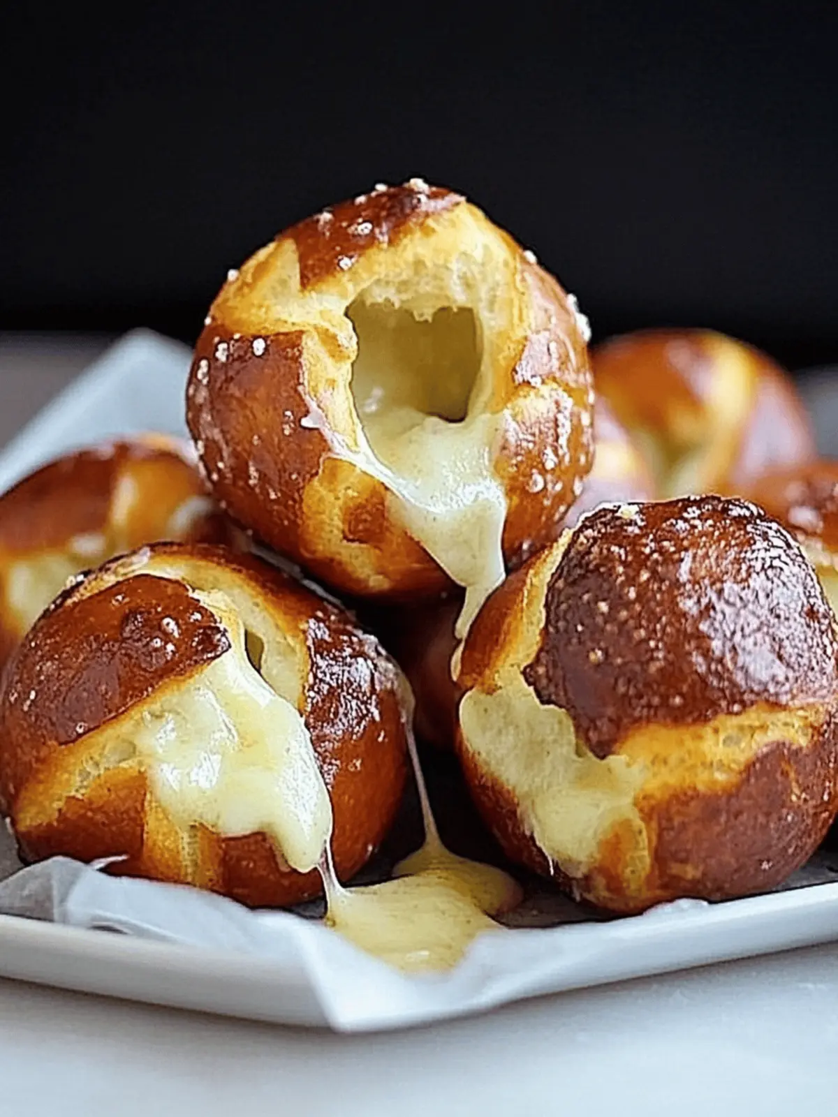 Garlic Cheese-Stuffed Pretzel Bombs