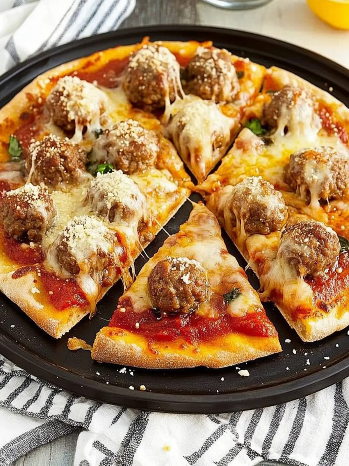 Savory Meatball Pizza: A Cozy Twist on Homemade Comfort 3 Meatball Pizza