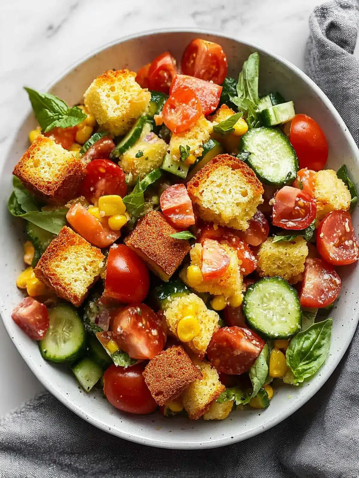 Cornbread Panzanella Salad