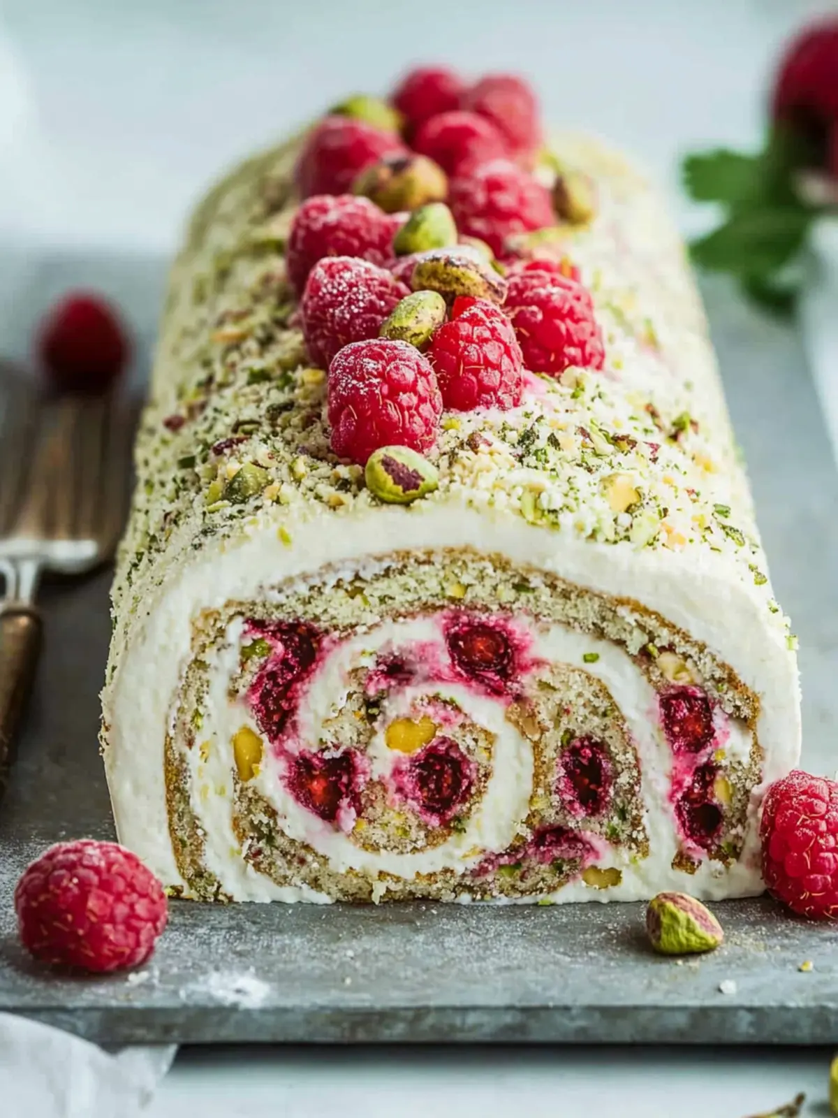 Delicious Raspberry Pistachio Roulade for Your Next Celebration 2 Raspberry Pistachio Roulade (Pistachio Swiss Roll)