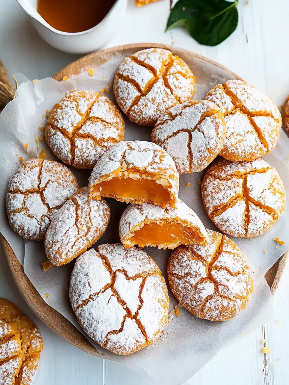 Thai Tea Mochi Crinkle Cookies