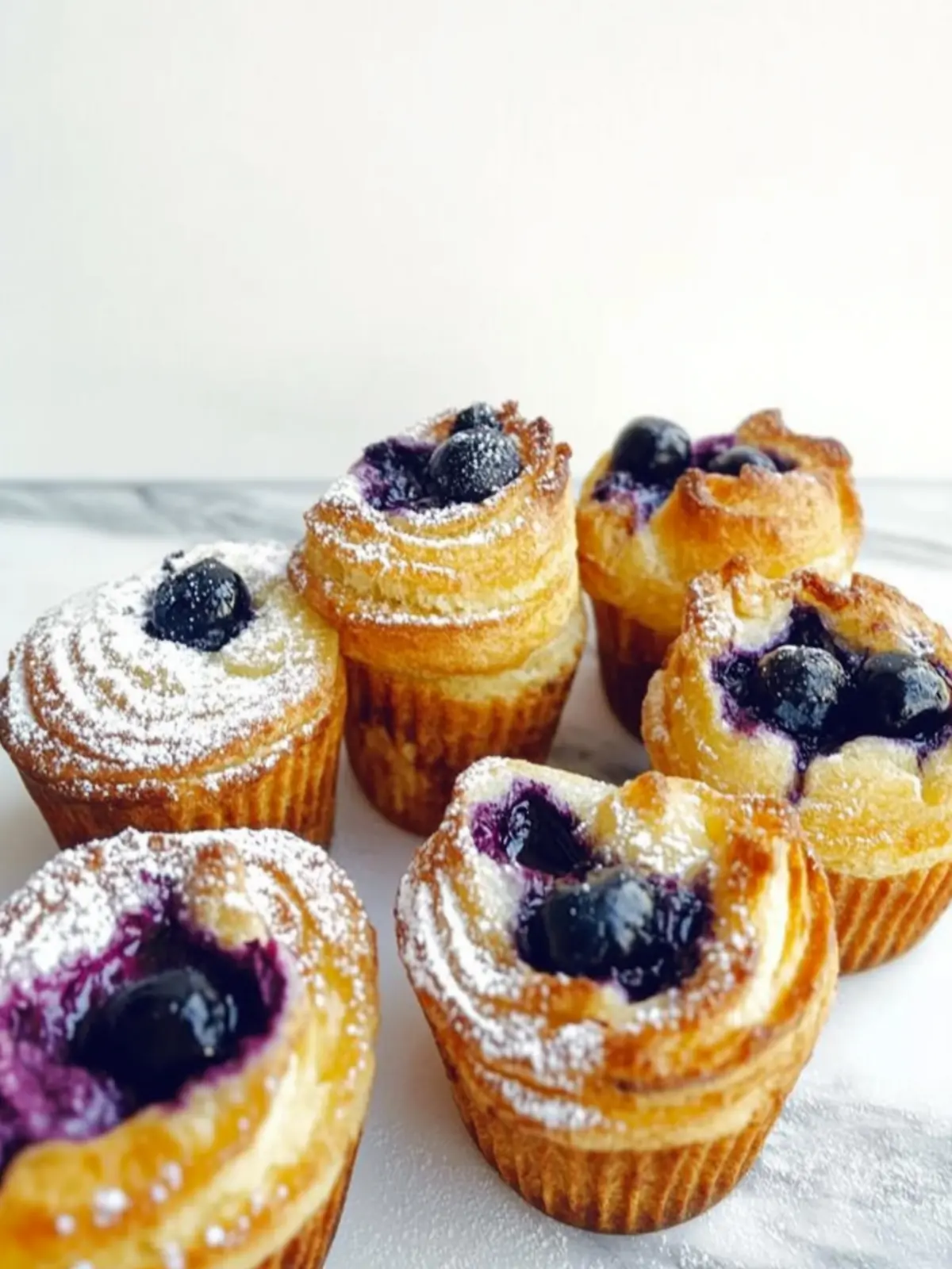 Blueberry Cruffins: The Best Croissant-Muffin Fusion Ever 2 Blueberry Cruffins (Crossiant + Muffins)