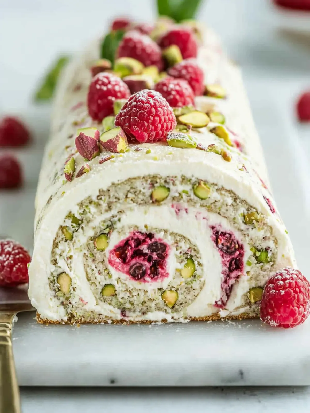 Delicious Raspberry Pistachio Roulade for Your Next Celebration 5 Raspberry Pistachio Roulade (Pistachio Swiss Roll)