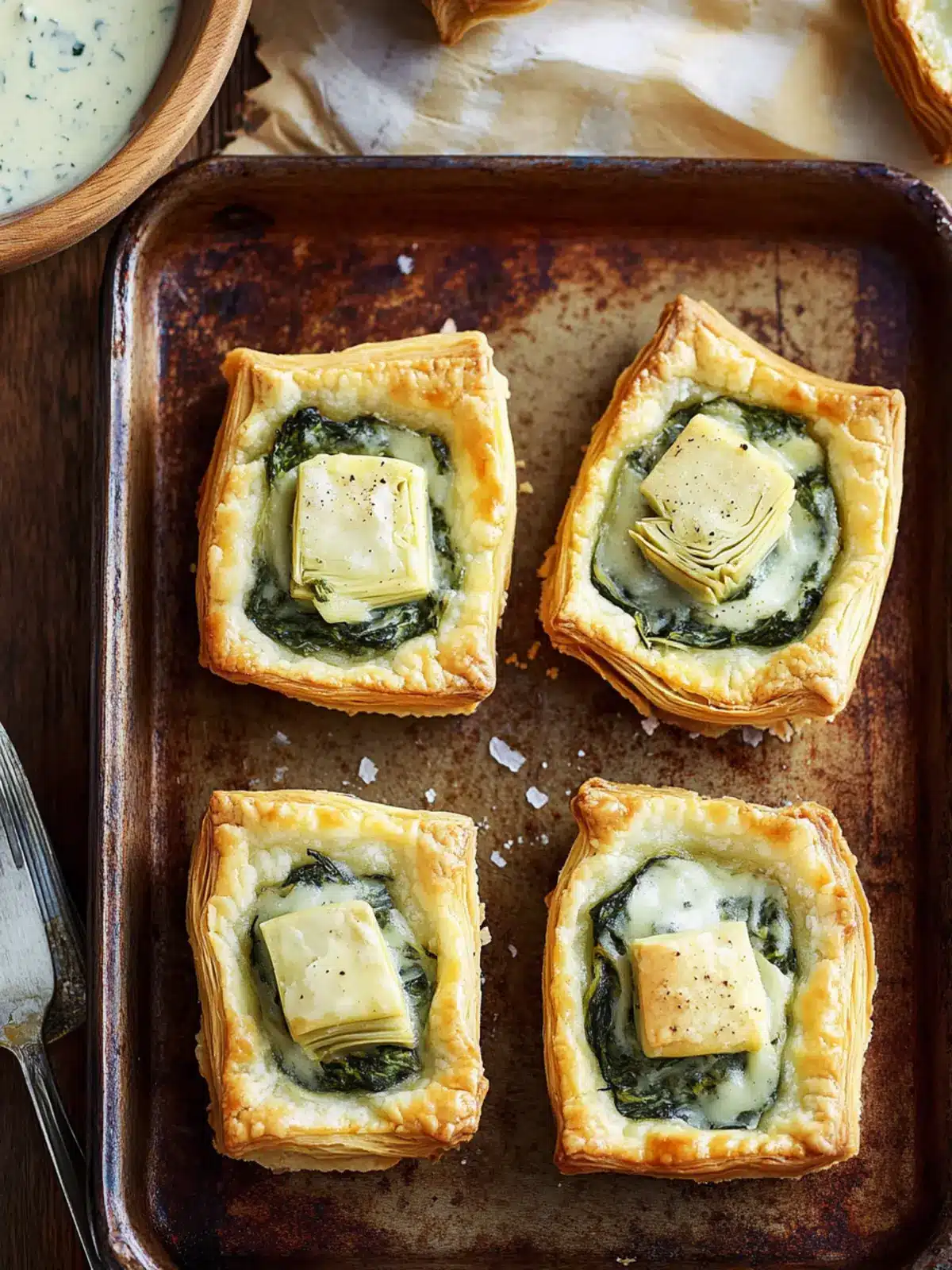 Spinach Artichoke Tarts