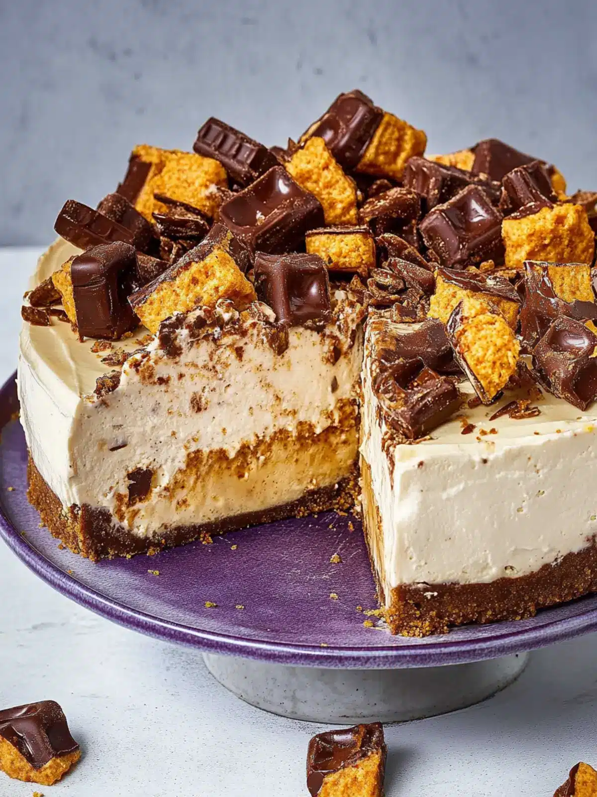 Delicious No-Bake Crunchie Cheesecake for Sweet Moments 4 No-bake Crunchie Cheesecake