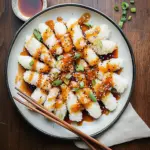 Rice Cakes w/ Peanut Sauce & Hoisin