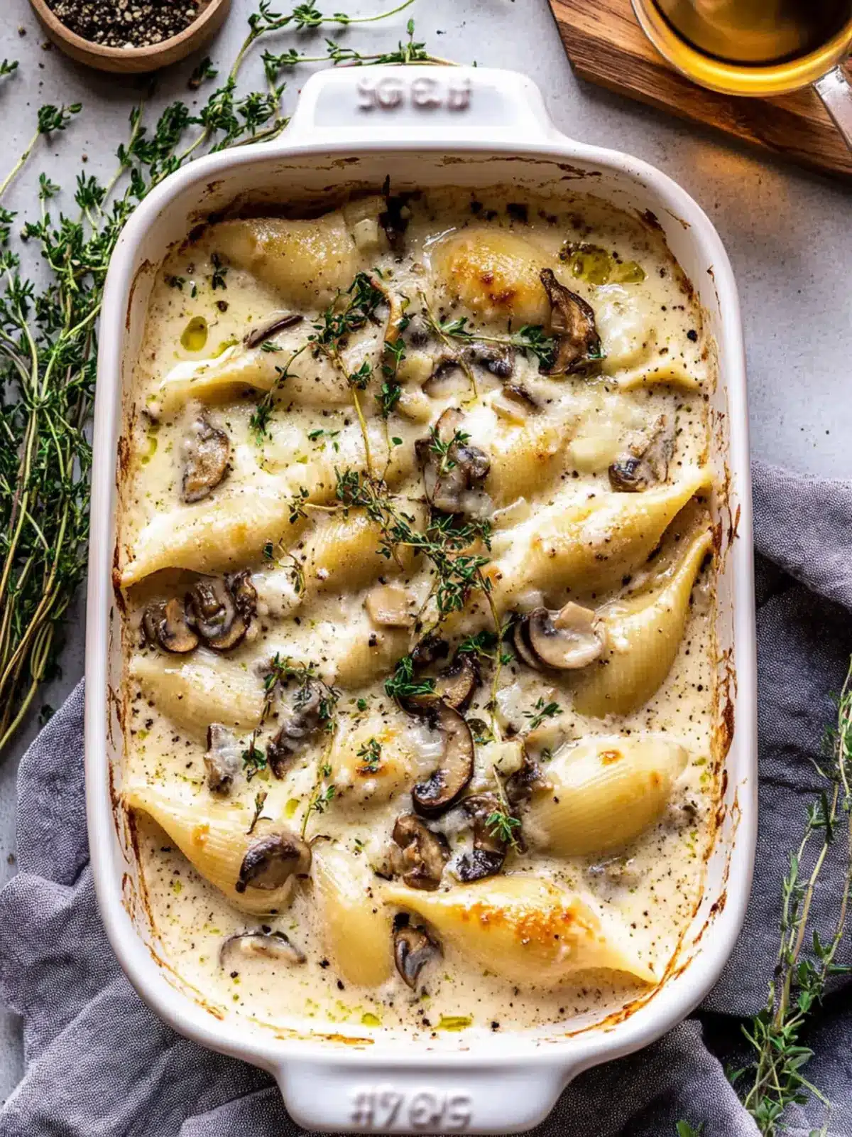 Creamy White Wine Mushroom Stuffed Shells Easy Comfort Food 3 Creamy White Wine Mushroom Stuffed Shells